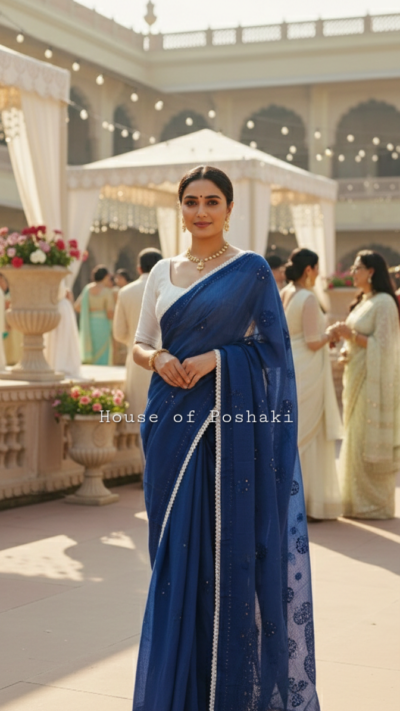 Meher- Kota Saree with Mukaish - Blue