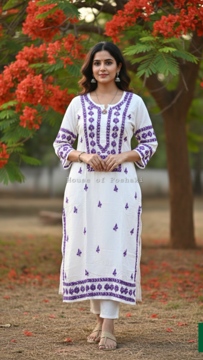 Bijli Rayon Sleeves Kurti - Purple