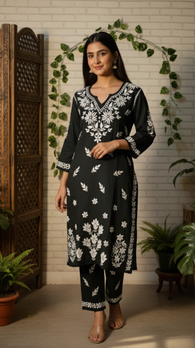 Haseena  Modal Co-ord Set - Black