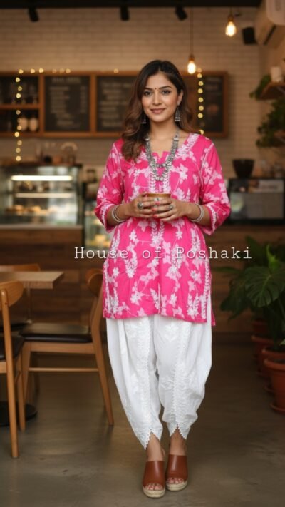 Zayeba Mulmul Floral Top - Red